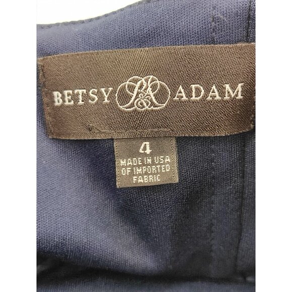 Betsy & Adam High Low Party Dress Women's Size 4 US Polyester Blue A22768 - Picture 7 of 8